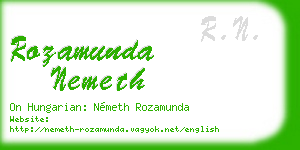 rozamunda nemeth business card